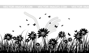 Meadow background - vector clipart