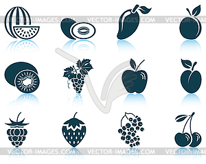 Set of fruit icon - vector image