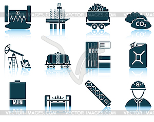 Set of energy icon - vector clipart