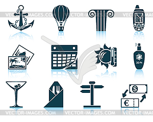 Set of travel icons - vector image