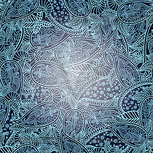 Oriental seamless paisley pattern - vector clipart