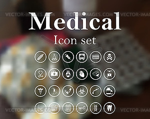 Medical icon set - vector image