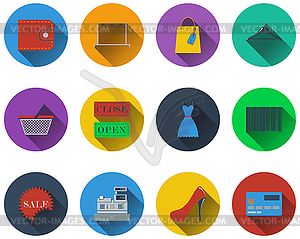 Set of shopping icons - vector image