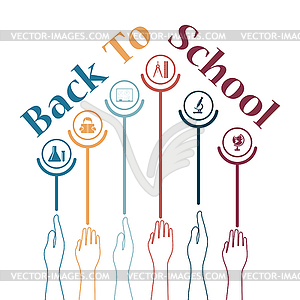 Creative school design - vector clip art