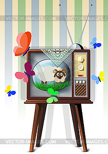 Tv с бараниной - изображение в векторном формате