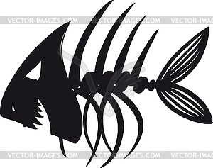 Evil Fish Skeleton - vector EPS clipart