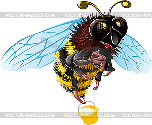 Happy Bee - vector image