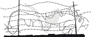 Barbed wire - vector clipart