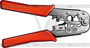 Обжимной инструмент - изображение в векторном виде