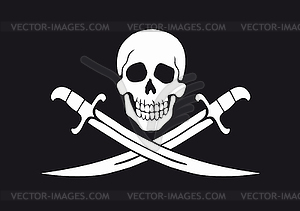 Jolly Roger Black - vector clipart