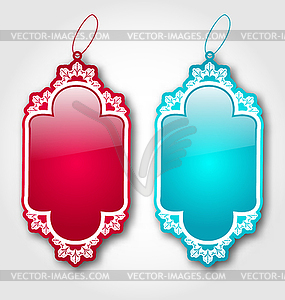 Collection blank badges - color vector clipart