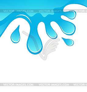 Брызг воды фон с пространством для вашего текста - векторное изображение клипарта