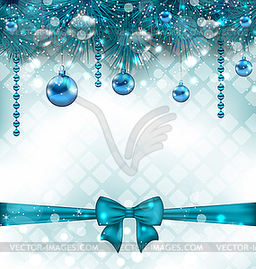 Light background with Christmas traditional elements - vector clipart