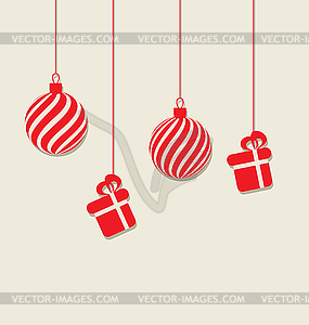 Christmas celebration card with copy space for - vector clipart