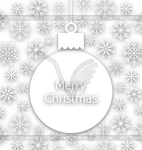 Christmas paper composition, unusual greeting card - vector clipart