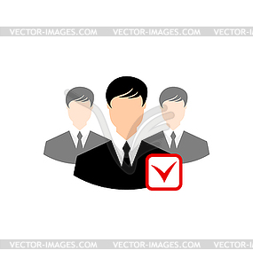 Avatar set front portrait office employee team for - vector clipart