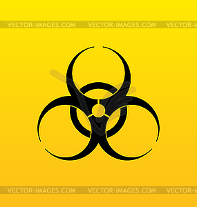 Bio hazard sign, danger symbol warning - vector image