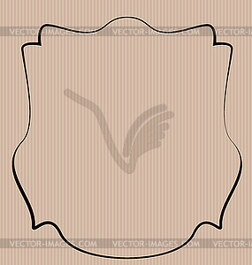 Heraldic shield border label - vector image