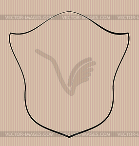 Heraldic shield border label - vector image