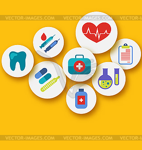 Set medical icons for web design - vector clip art
