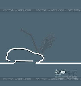 Laconic design of velocity vehicle car cleaness lin - vector clip art