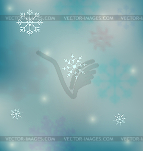 Holiday winter background with snowflakes - vector EPS clipart