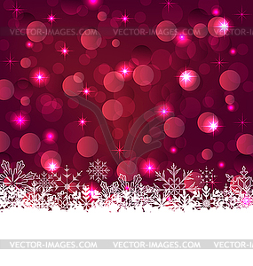 Christmas glowing background with snowflakes - vector image