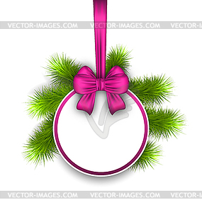 Celebration card with bow ribbon, copy space for - stock vector clipart