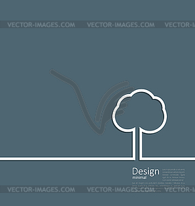 Tree standing alone symbol - royalty-free vector clipart