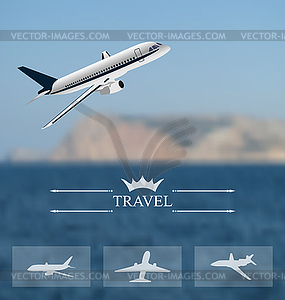 Design of tickets for worldwide travel. Mobile - vector clipart / vector image