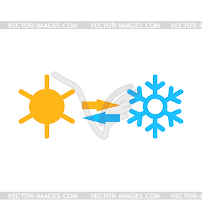Логотип символ климата баланса - векторный клипарт Royalty-Free