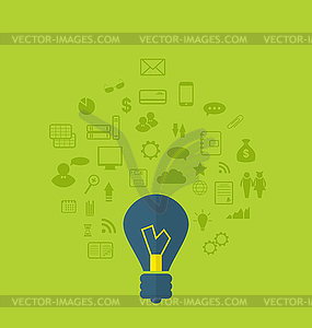 Concept of business idea with different - vector image