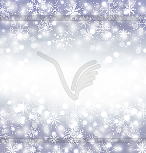 Navidad purple background with snowflakes and copy - vector clip art