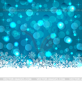 Winter frozen snowflakes background with copy - vector EPS clipart