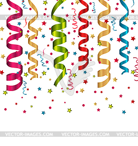 Confetti holiday background with set colorful - vector image