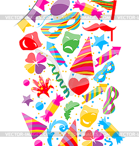 Festive background with carnival and party - vector clipart