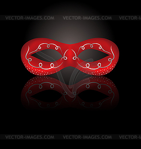 Theater red mask with reflection - vector clipart