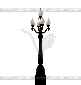 Vintage forged lamppost - vector clipart