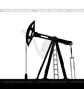 Oil pump jack for petroleum - vector image