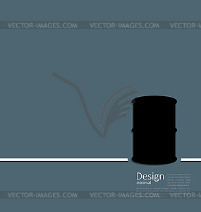 Black oil barrel roll, logo template corporate styl - vector clip art