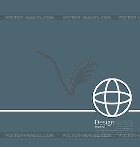 Logo of earth or globe, or network structure, - vector clipart