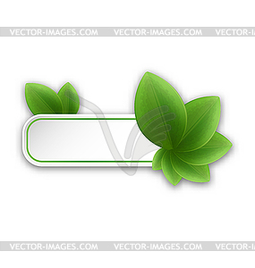 Eco friendly banner with green leaves - vector clipart