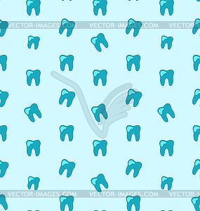Бесшовные текстуры с зубов, здравоохранения фона - векторная графика