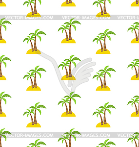 Abstract Seamless Pattern with Tropical Palm - vector clipart