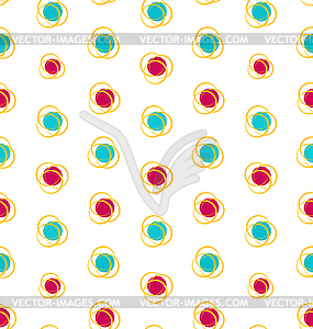 Abstract Seamless Texture with Colorful Objects, El - vector clipart