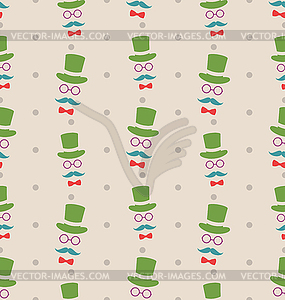 Hipster Seamless Texture, Pattern with Vintage - vector image