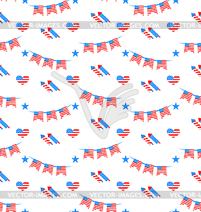 Американский Отечественной Бесшовные шаблон, США Национальный - векторный графический клипарт