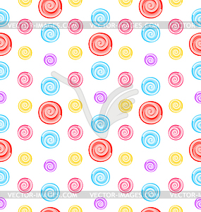 Seamless Pattern with Colored Lollipops - vector clipart