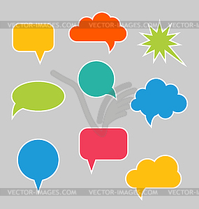 Set of Multicolored Speech Bubbles - vector clipart