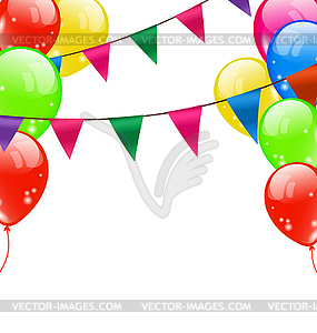 Party Background with Balloons - vector clip art